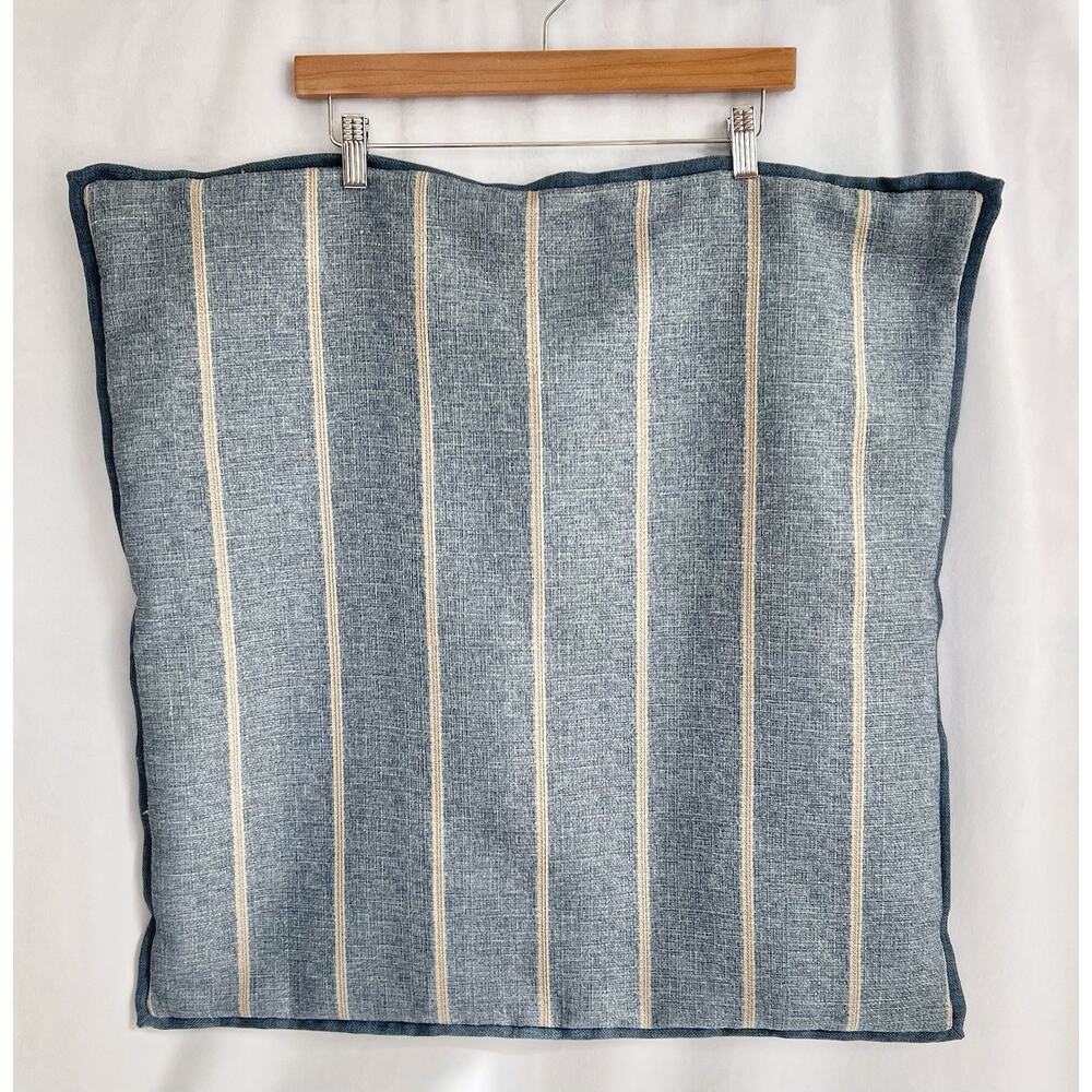 THREE Croscill European Captain's Quarter Striped Euro Pillow Sham Size 26"X26"